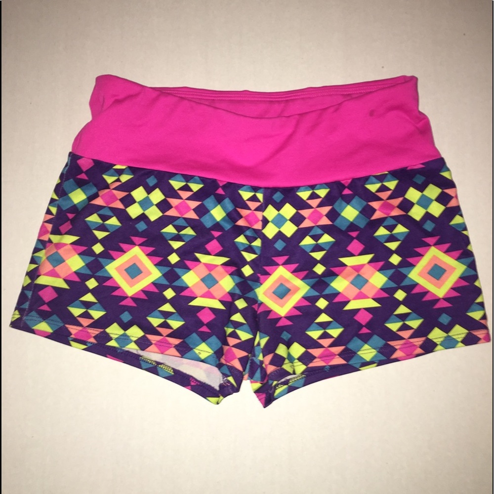 Colorful exercise shorts